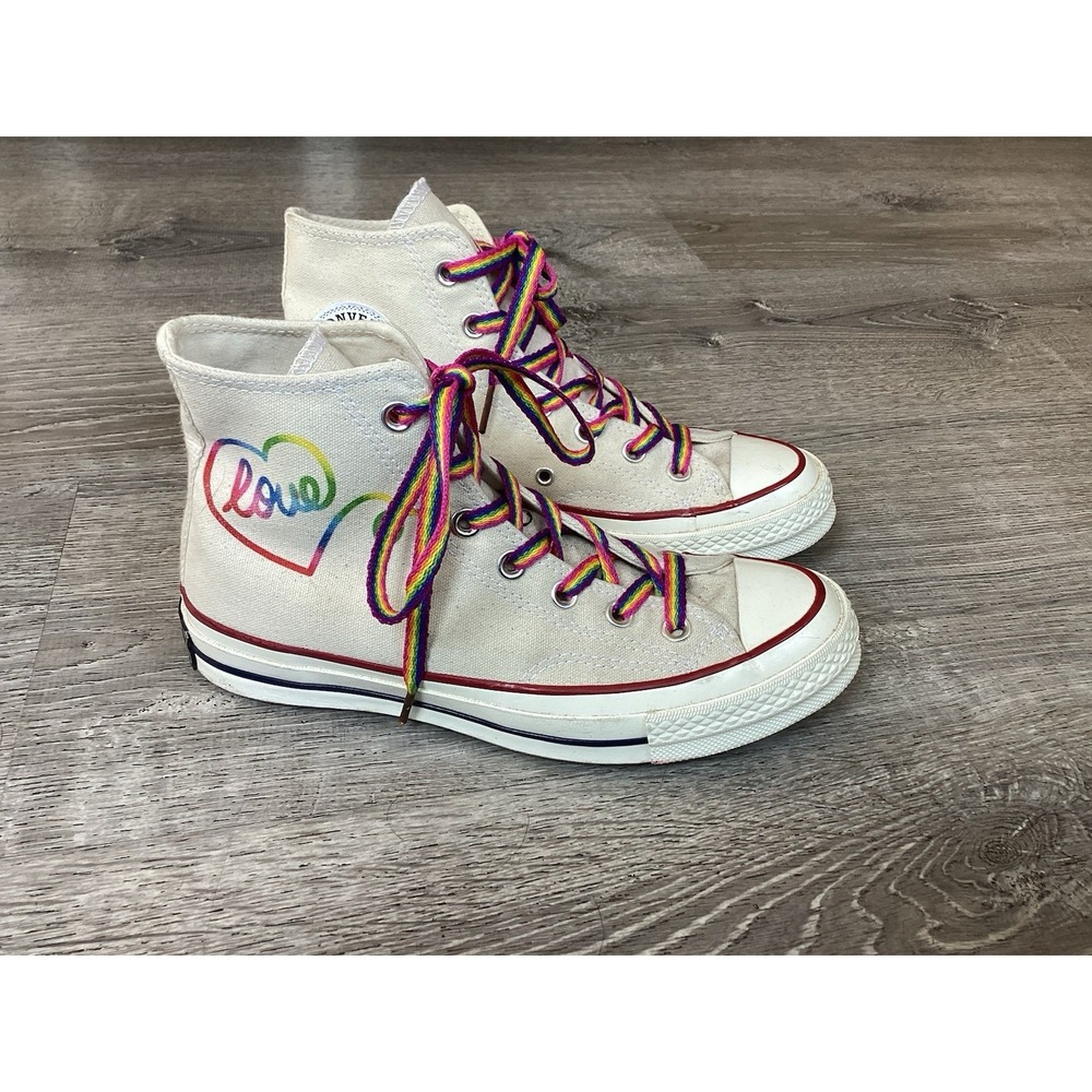 Chuck 70 Converse Hi Love Graphic Womens Size 7.5 Sneakers #162053C Custom Shoes